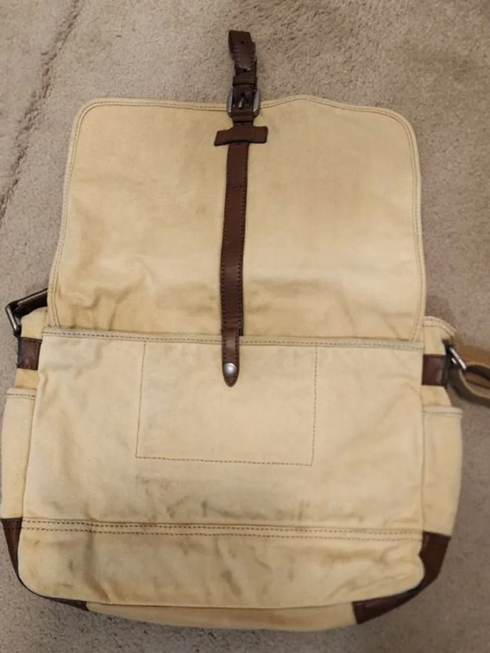 Fossil Emerson EW Messenger Crossbody Canvas Laptop Bag